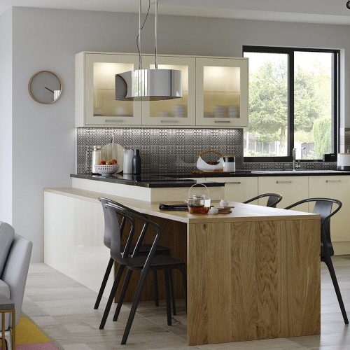 modern contemporary zola gloss ivory kitchen hero B